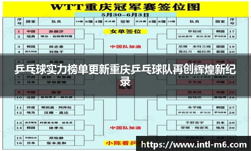 乒乓球实力榜单更新重庆乒乓球队再创辉煌新纪录
